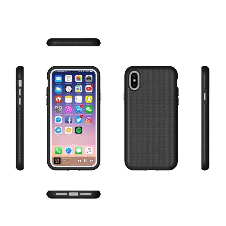 For iPhone X / XS Anti-slip Armor Protective Case Back Cover Shell