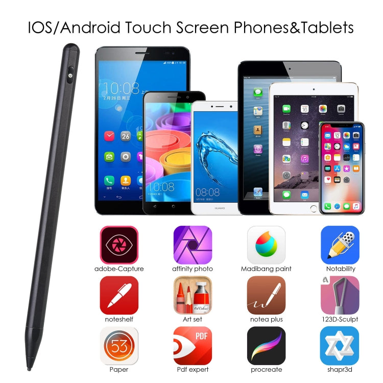 P3-1 Active Capacitive Pen Stylus Pen for iPhone / iPad Tablet PC(Black)