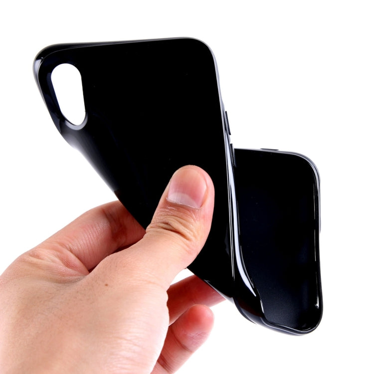 For iPhone X / XS Solid Color Smooth Surface Soft TPU Protective Back Cover Case