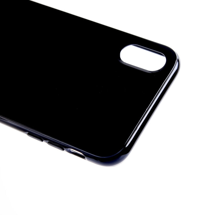 For iPhone X / XS Solid Color Smooth Surface Soft TPU Protective Back Cover Case