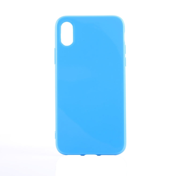 For iPhone X / XS Solid Color Smooth Surface Soft TPU Protective Back Cover Case