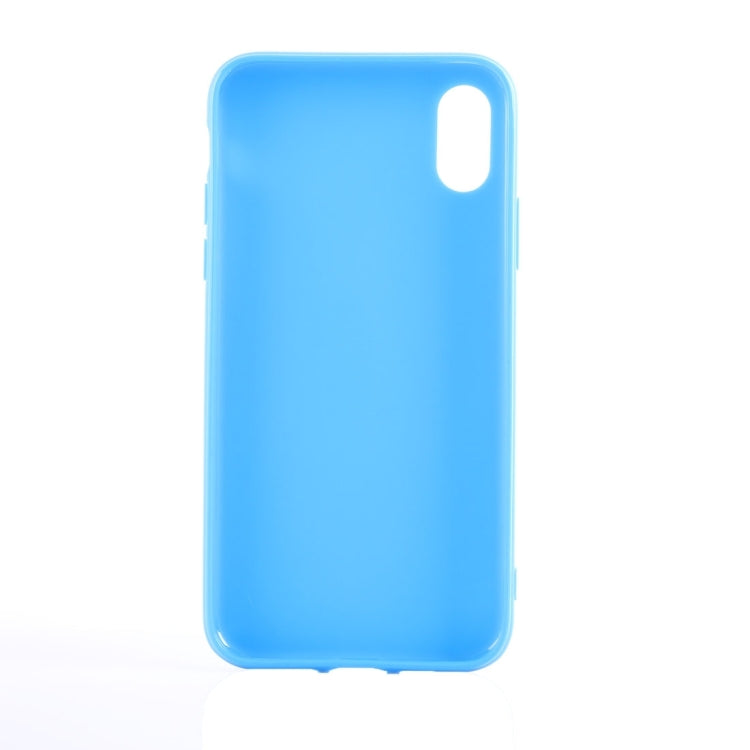 For iPhone X / XS Solid Color Smooth Surface Soft TPU Protective Back Cover Case