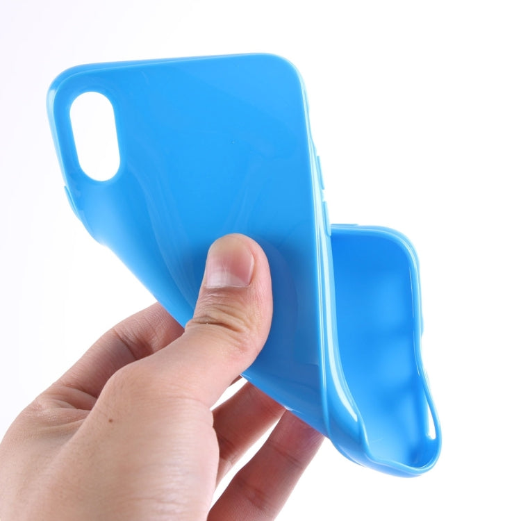For iPhone X / XS Solid Color Smooth Surface Soft TPU Protective Back Cover Case