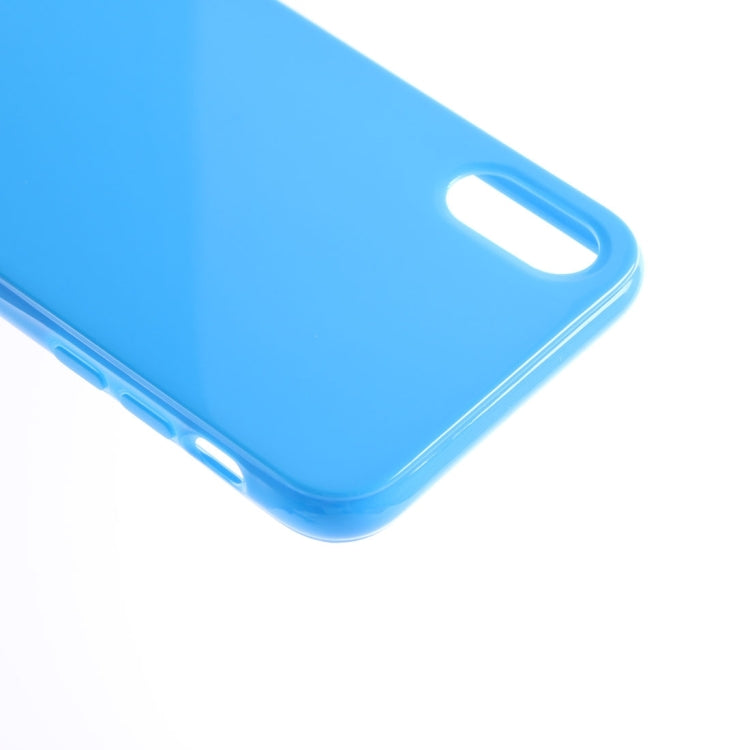 For iPhone X / XS Solid Color Smooth Surface Soft TPU Protective Back Cover Case