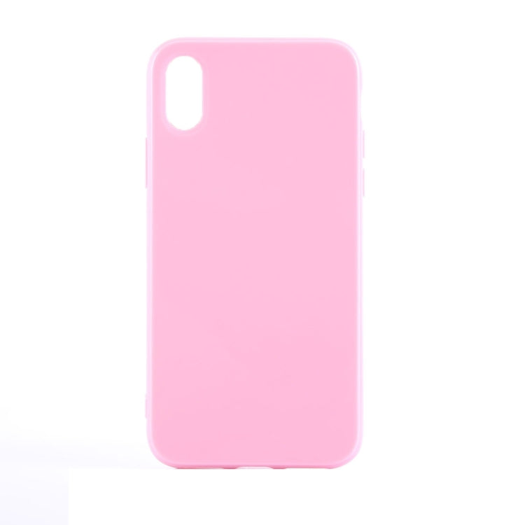 For iPhone X / XS Solid Color Smooth Surface Soft TPU Protective Back Cover Case