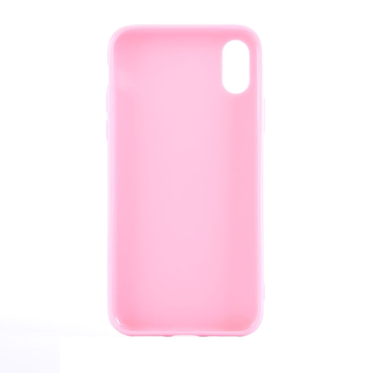 For iPhone X / XS Solid Color Smooth Surface Soft TPU Protective Back Cover Case