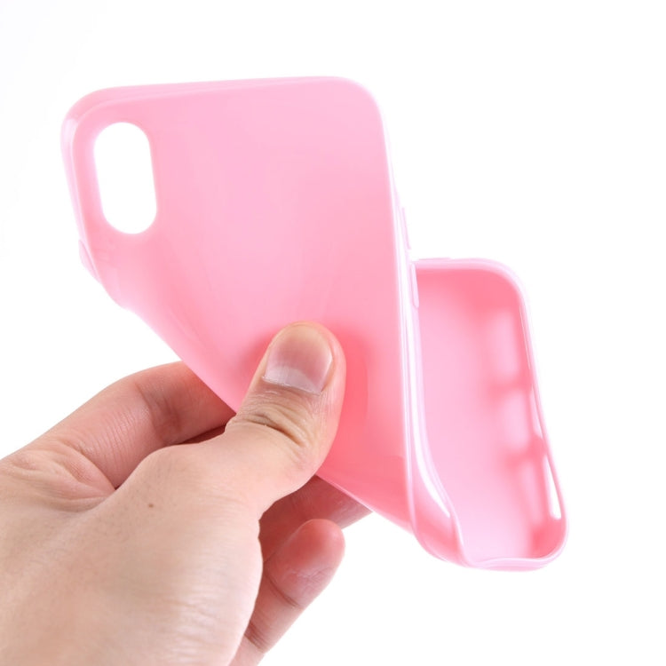 For iPhone X / XS Solid Color Smooth Surface Soft TPU Protective Back Cover Case