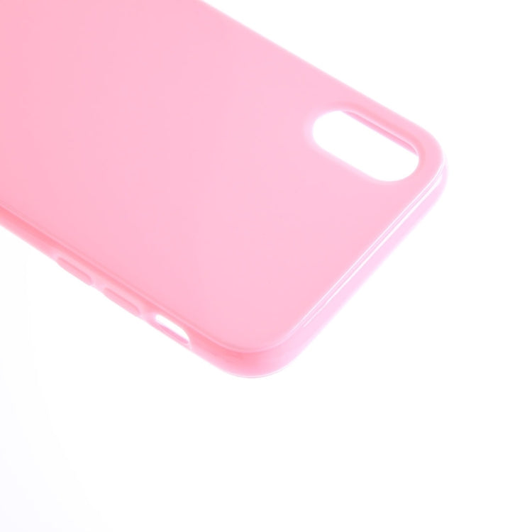 For iPhone X / XS Solid Color Smooth Surface Soft TPU Protective Back Cover Case