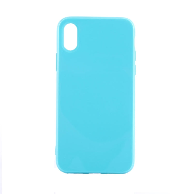 For iPhone X / XS Solid Color Smooth Surface Soft TPU Protective Back Cover Case