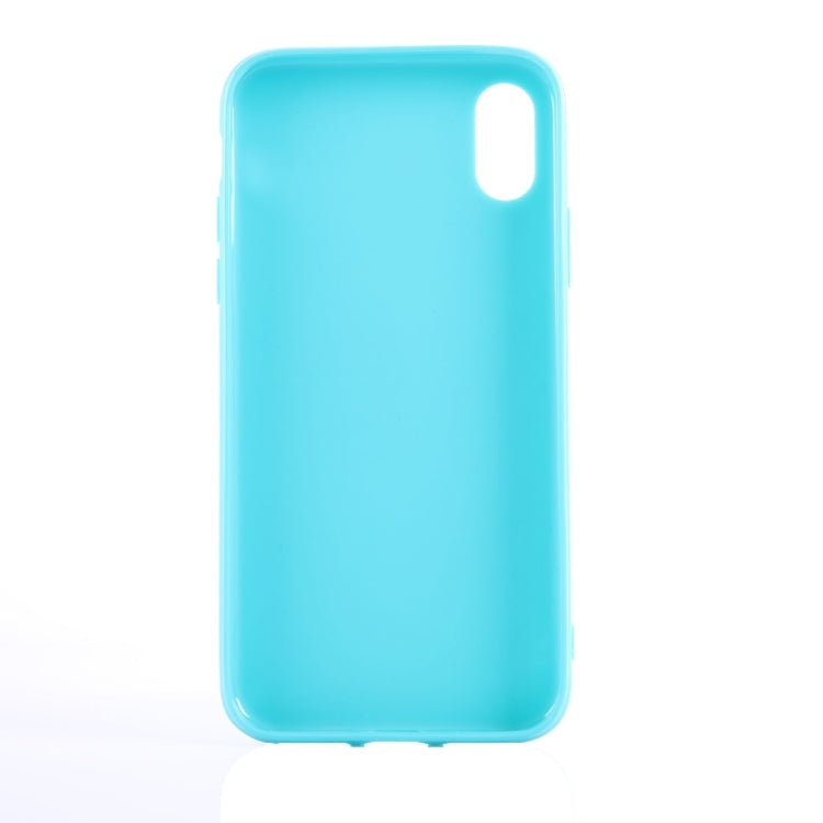 For iPhone X / XS Solid Color Smooth Surface Soft TPU Protective Back Cover Case