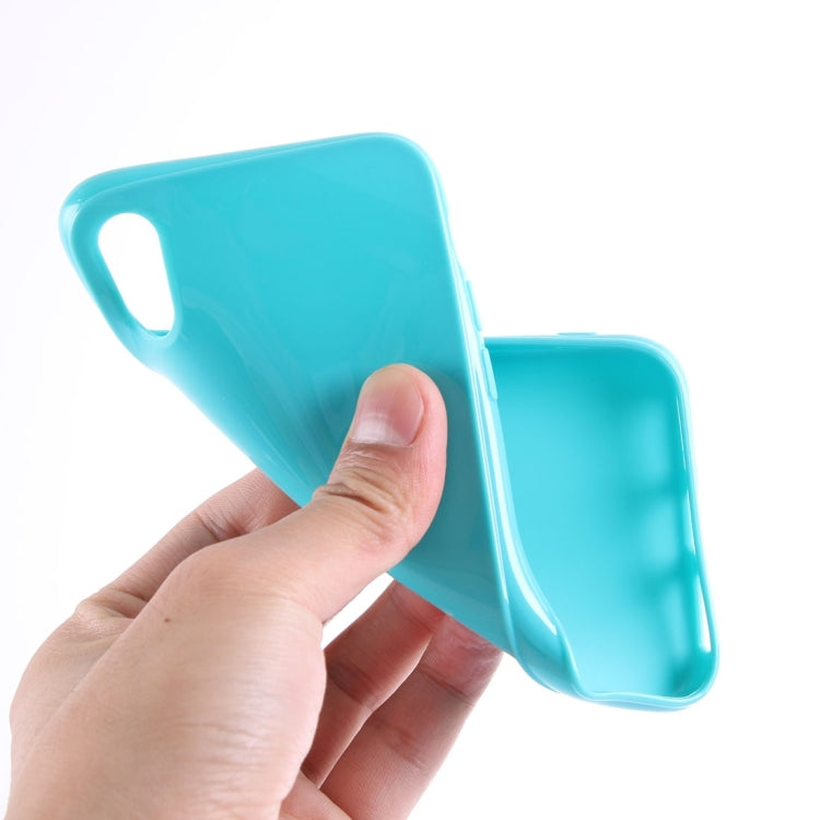 For iPhone X / XS Solid Color Smooth Surface Soft TPU Protective Back Cover Case