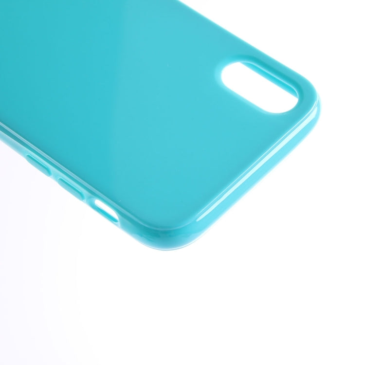 For iPhone X / XS Solid Color Smooth Surface Soft TPU Protective Back Cover Case