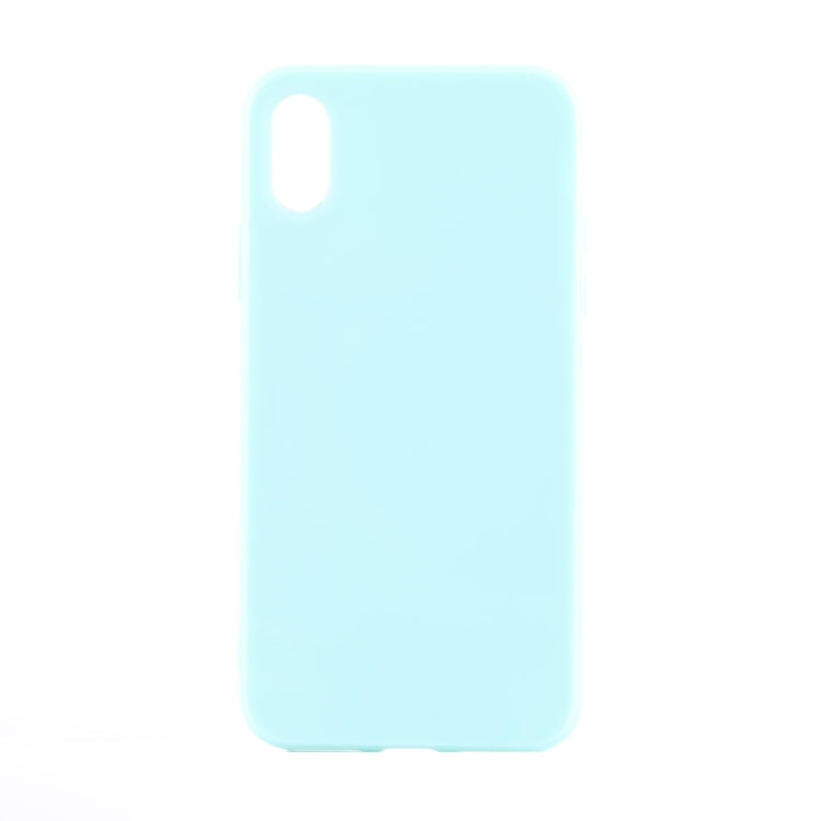 For iPhone X / XS Solid Color Smooth Surface Soft TPU Protective Back Cover Case