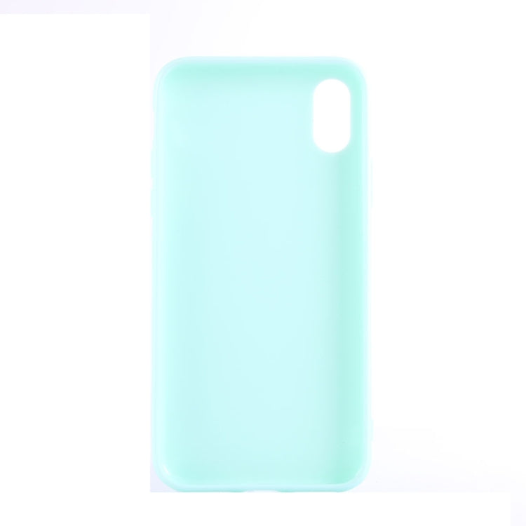 For iPhone X / XS Solid Color Smooth Surface Soft TPU Protective Back Cover Case