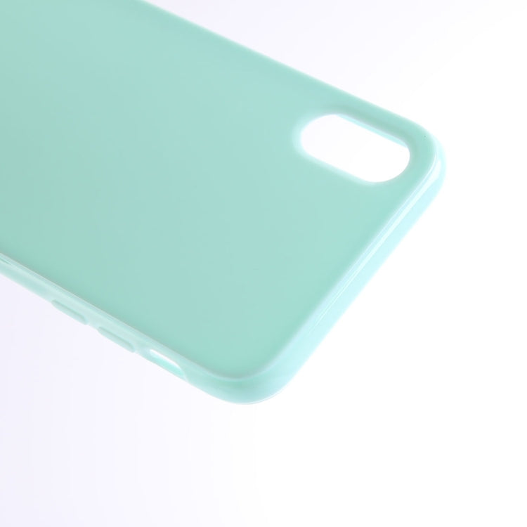 For iPhone X / XS Solid Color Smooth Surface Soft TPU Protective Back Cover Case