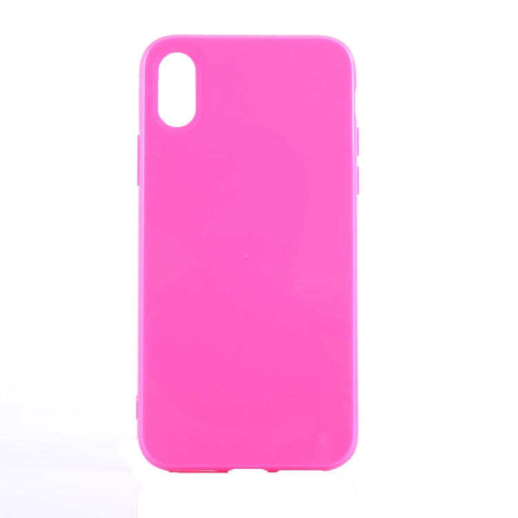 For iPhone X / XS Solid Color Smooth Surface Soft TPU Protective Back Cover Case