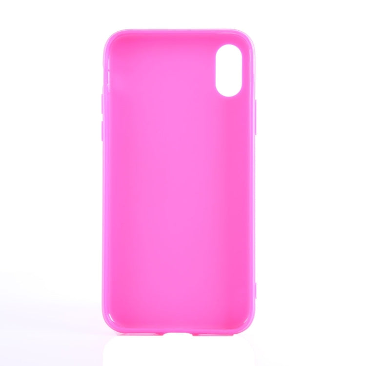 For iPhone X / XS Solid Color Smooth Surface Soft TPU Protective Back Cover Case