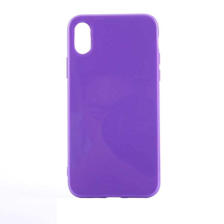 For iPhone X / XS Solid Color Smooth Surface Soft TPU Protective Back Cover Case