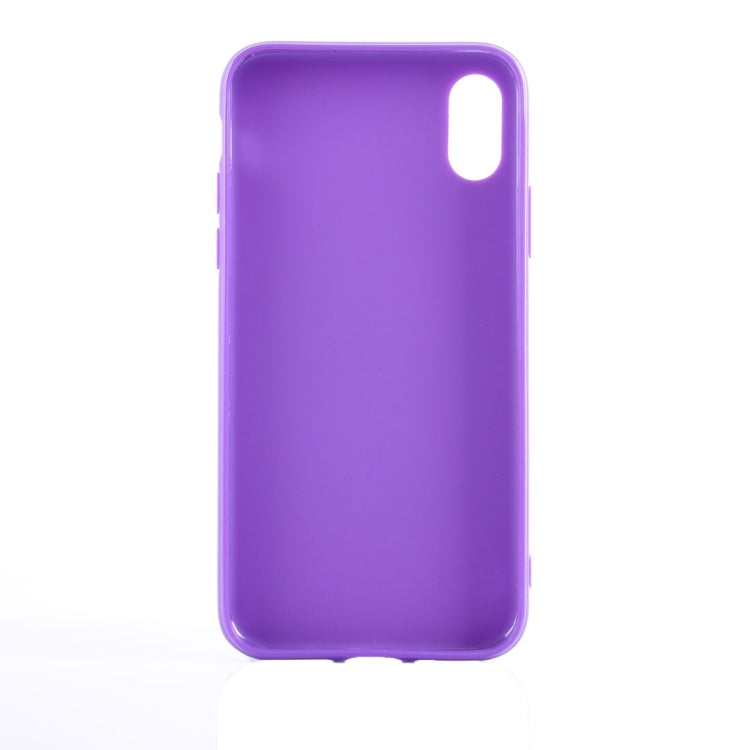 For iPhone X / XS Solid Color Smooth Surface Soft TPU Protective Back Cover Case