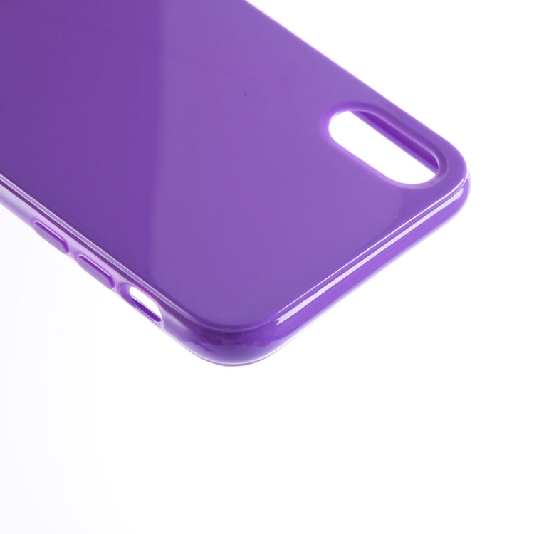 For iPhone X / XS Solid Color Smooth Surface Soft TPU Protective Back Cover Case