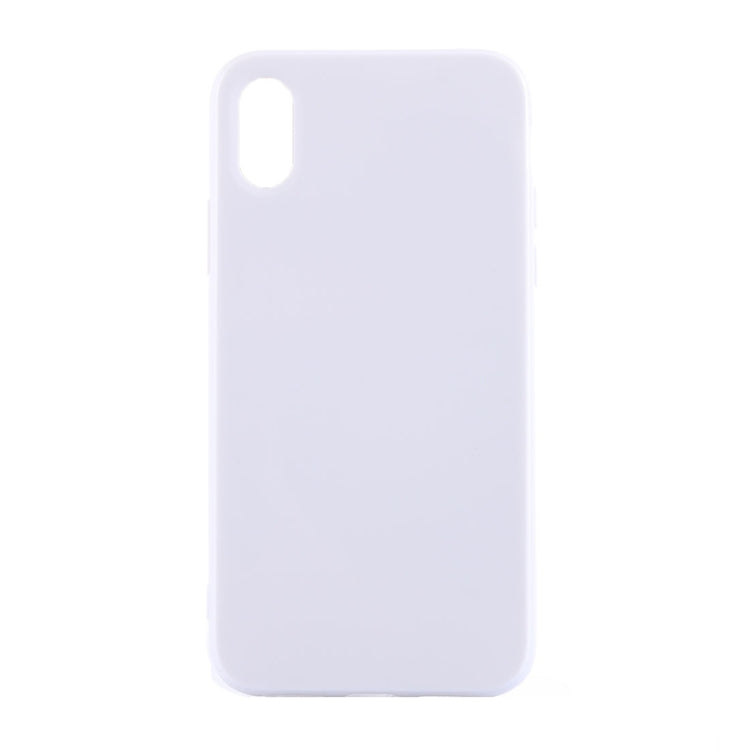 For iPhone X / XS Solid Color Smooth Surface Soft TPU Protective Back Cover Case