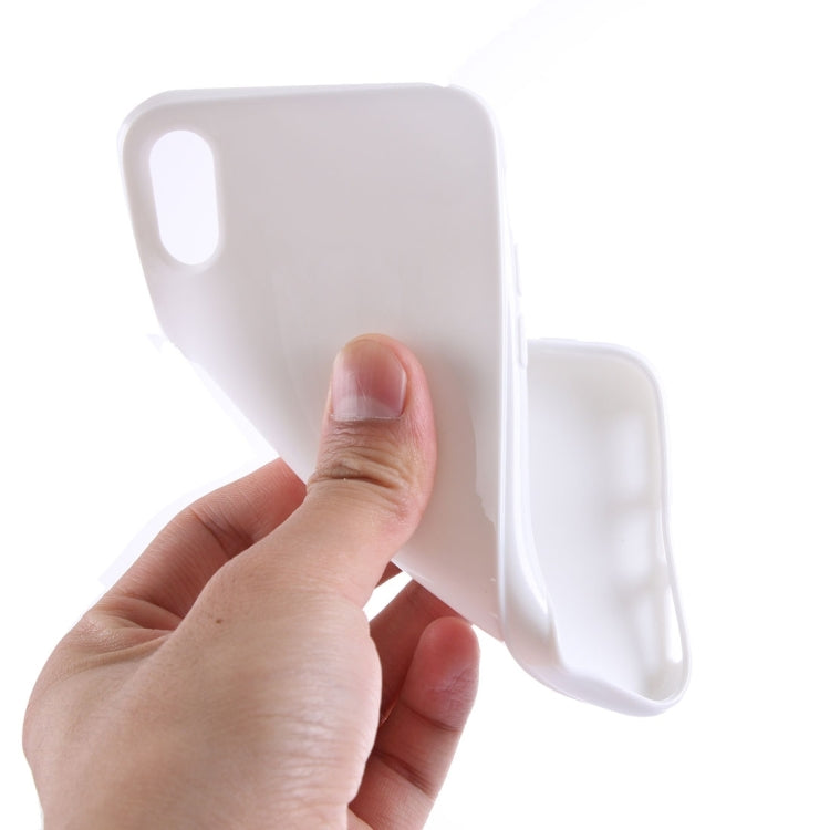 For iPhone X / XS Solid Color Smooth Surface Soft TPU Protective Back Cover Case