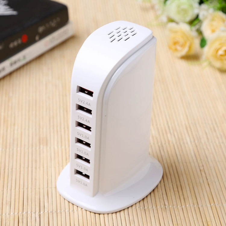 853L 30W 6 Ports USB Fast Charging Dock Smart Charger AC100-240V