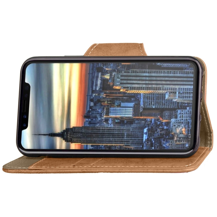For iPhone X / XS Retro Crazy Horse Texture Wax Fake Leather Horizontal Flip Leather Case with Holder & Card Slots & Wallet & Lanyard