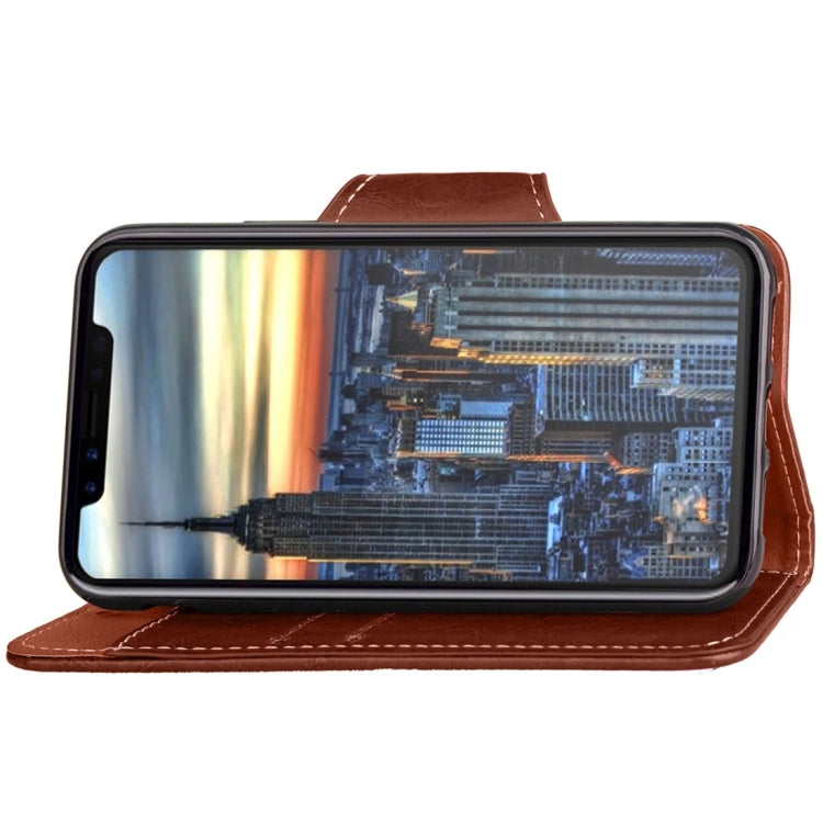 For iPhone X / XS Retro Crazy Horse Texture Wax Fake Leather Horizontal Flip Leather Case with Holder & Card Slots & Wallet & Lanyard