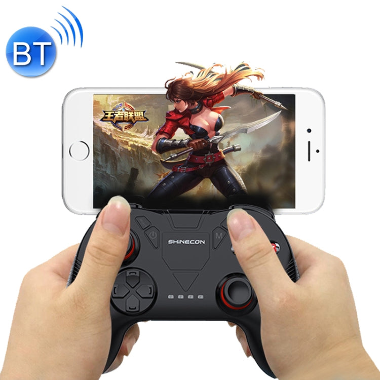 SHINECON Game Handle Mobile Bluetooth Adapter King Glory Game Assistant Tool(Black)