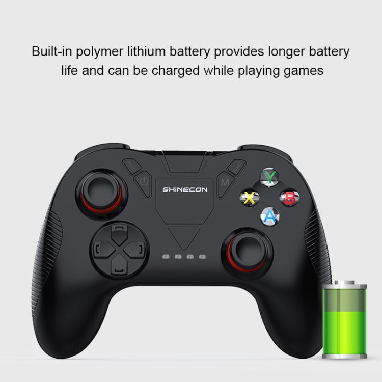 SHINECON Game Handle Mobile Bluetooth Adapter King Glory Game Assistant Tool(Black)