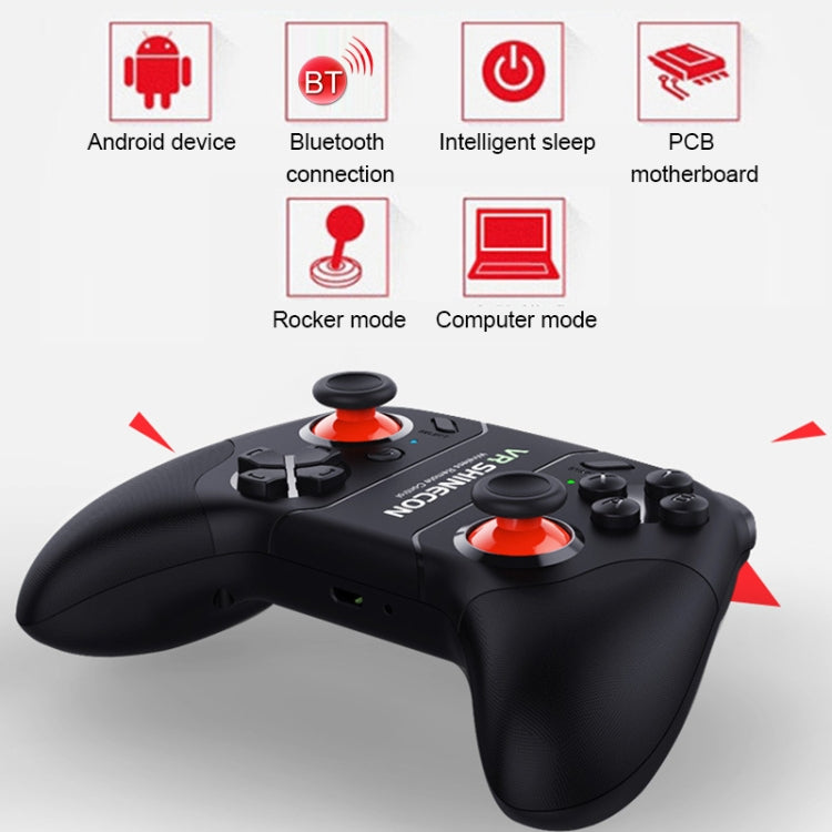 SHINECON Game Handle Mobile Bluetooth Adapter King Glory Game Assistant Tool(Black)