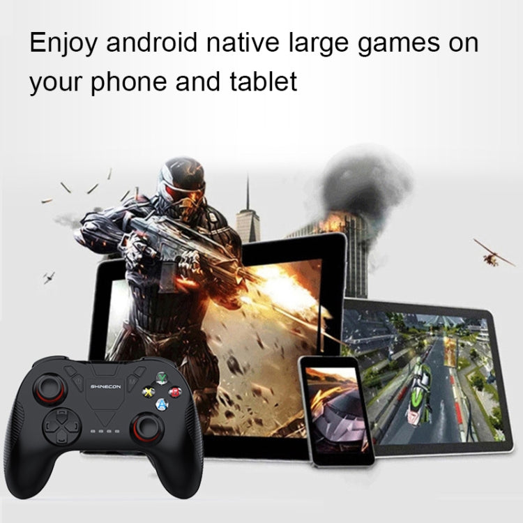 SHINECON Game Handle Mobile Bluetooth Adapter King Glory Game Assistant Tool(Black)