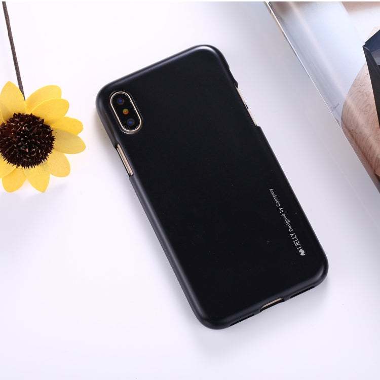 For iPhone X / XS GOOSPERY MERCURY i JELLY Metal and Oil Painting Soft TPU Protective Back Cover Case