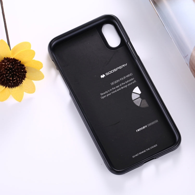 For iPhone X / XS GOOSPERY MERCURY i JELLY Metal and Oil Painting Soft TPU Protective Back Cover Case