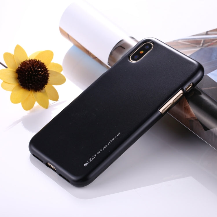 For iPhone X / XS GOOSPERY MERCURY i JELLY Metal and Oil Painting Soft TPU Protective Back Cover Case