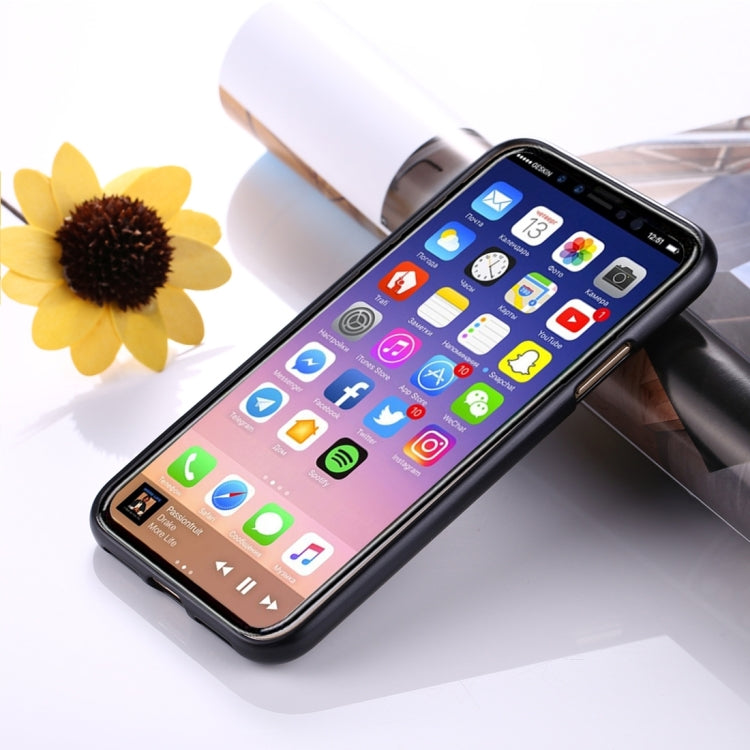 For iPhone X / XS GOOSPERY MERCURY i JELLY Metal and Oil Painting Soft TPU Protective Back Cover Case