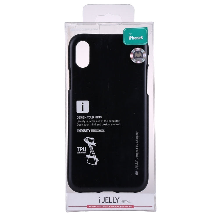 For iPhone X / XS GOOSPERY MERCURY i JELLY Metal and Oil Painting Soft TPU Protective Back Cover Case