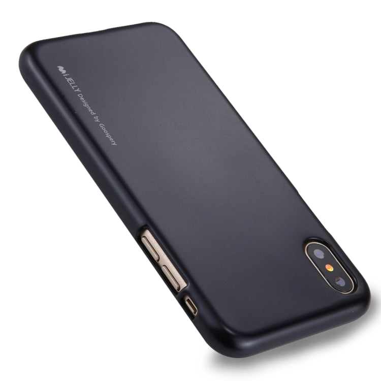 For iPhone X / XS GOOSPERY MERCURY i JELLY Metal and Oil Painting Soft TPU Protective Back Cover Case