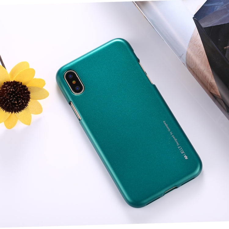 For iPhone X / XS GOOSPERY MERCURY i JELLY Metal and Oil Painting Soft TPU Protective Back Cover Case
