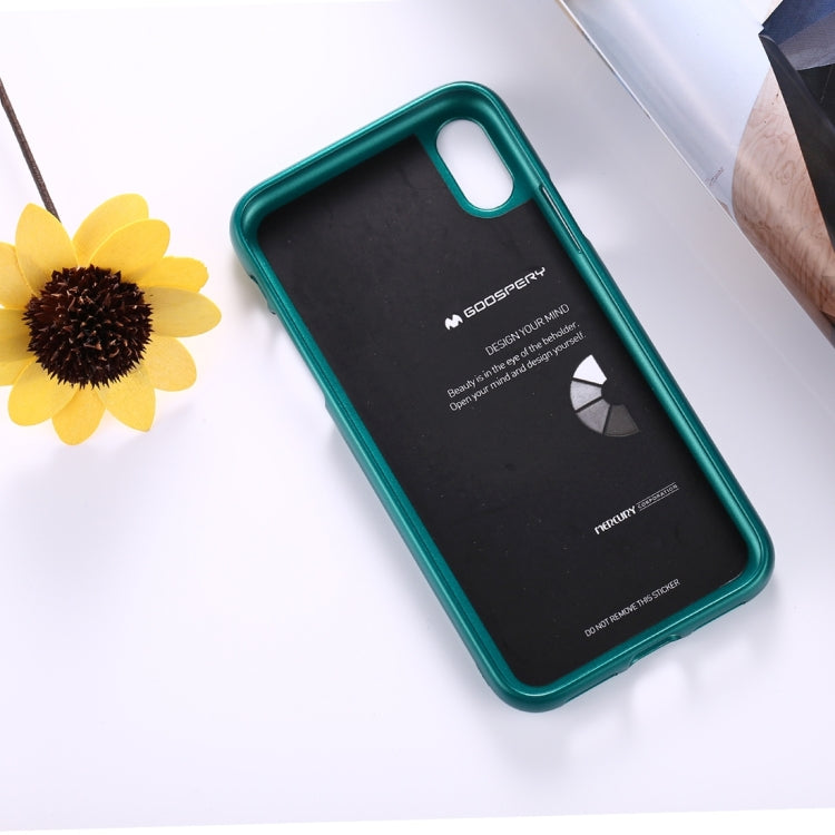 For iPhone X / XS GOOSPERY MERCURY i JELLY Metal and Oil Painting Soft TPU Protective Back Cover Case