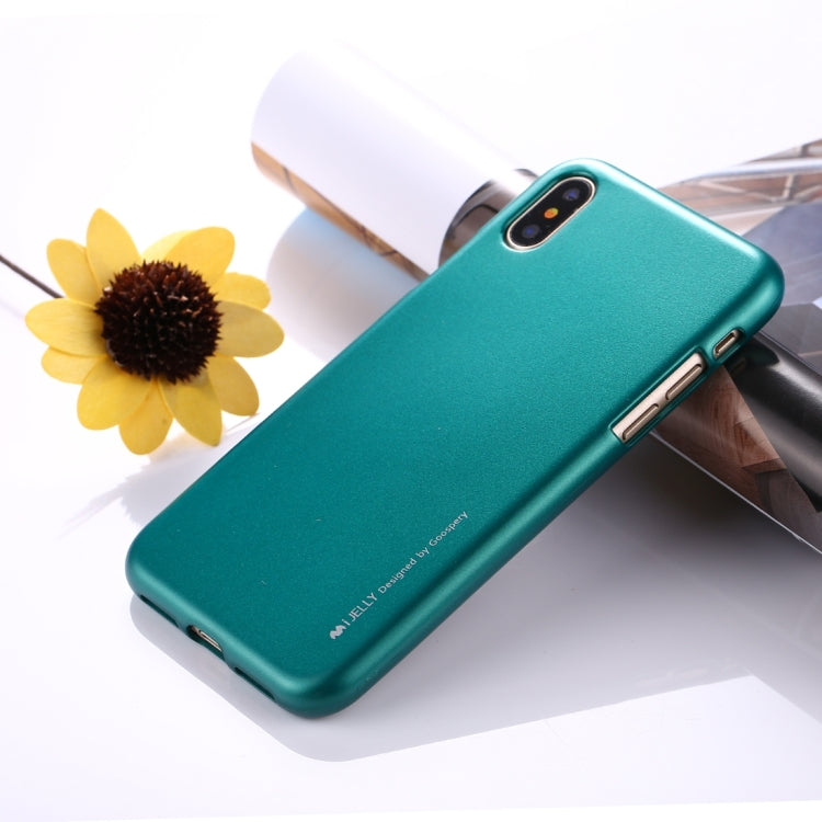For iPhone X / XS GOOSPERY MERCURY i JELLY Metal and Oil Painting Soft TPU Protective Back Cover Case