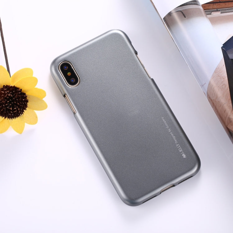 For iPhone X / XS GOOSPERY MERCURY i JELLY Metal and Oil Painting Soft TPU Protective Back Cover Case