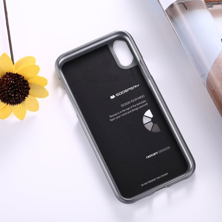 For iPhone X / XS GOOSPERY MERCURY i JELLY Metal and Oil Painting Soft TPU Protective Back Cover Case