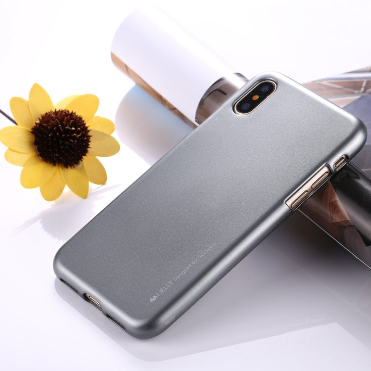 For iPhone X / XS GOOSPERY MERCURY i JELLY Metal and Oil Painting Soft TPU Protective Back Cover Case