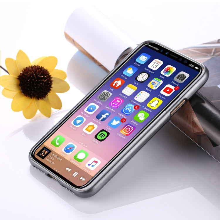 For iPhone X / XS GOOSPERY MERCURY i JELLY Metal and Oil Painting Soft TPU Protective Back Cover Case