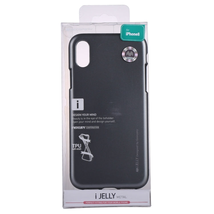 For iPhone X / XS GOOSPERY MERCURY i JELLY Metal and Oil Painting Soft TPU Protective Back Cover Case