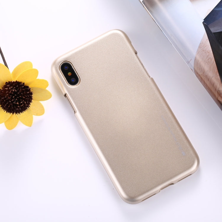 For iPhone X / XS GOOSPERY MERCURY i JELLY Metal and Oil Painting Soft TPU Protective Back Cover Case