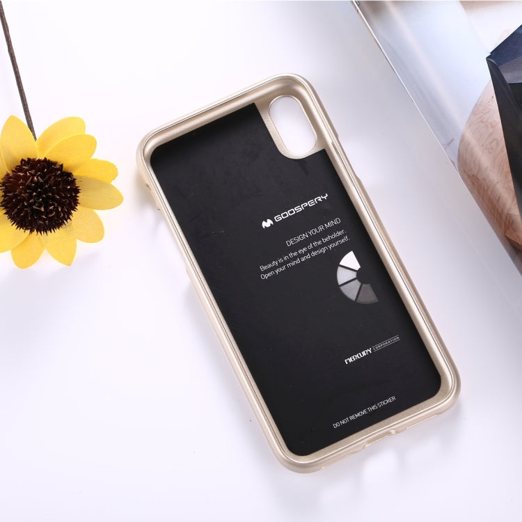 For iPhone X / XS GOOSPERY MERCURY i JELLY Metal and Oil Painting Soft TPU Protective Back Cover Case