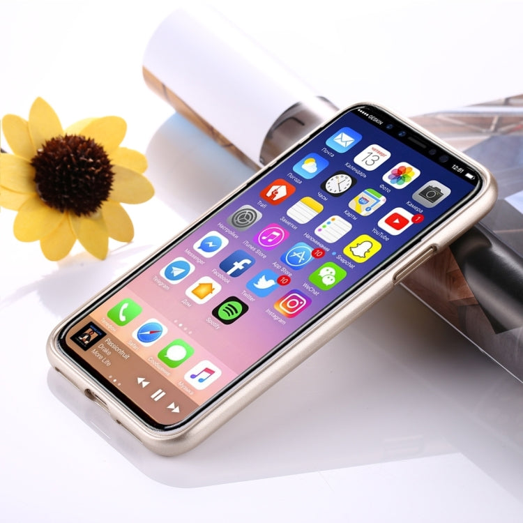 For iPhone X / XS GOOSPERY MERCURY i JELLY Metal and Oil Painting Soft TPU Protective Back Cover Case